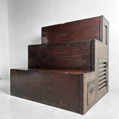 Kaidan-dansu (階段箪笥) Japanese Staircase Cabinet, Taishō Period.