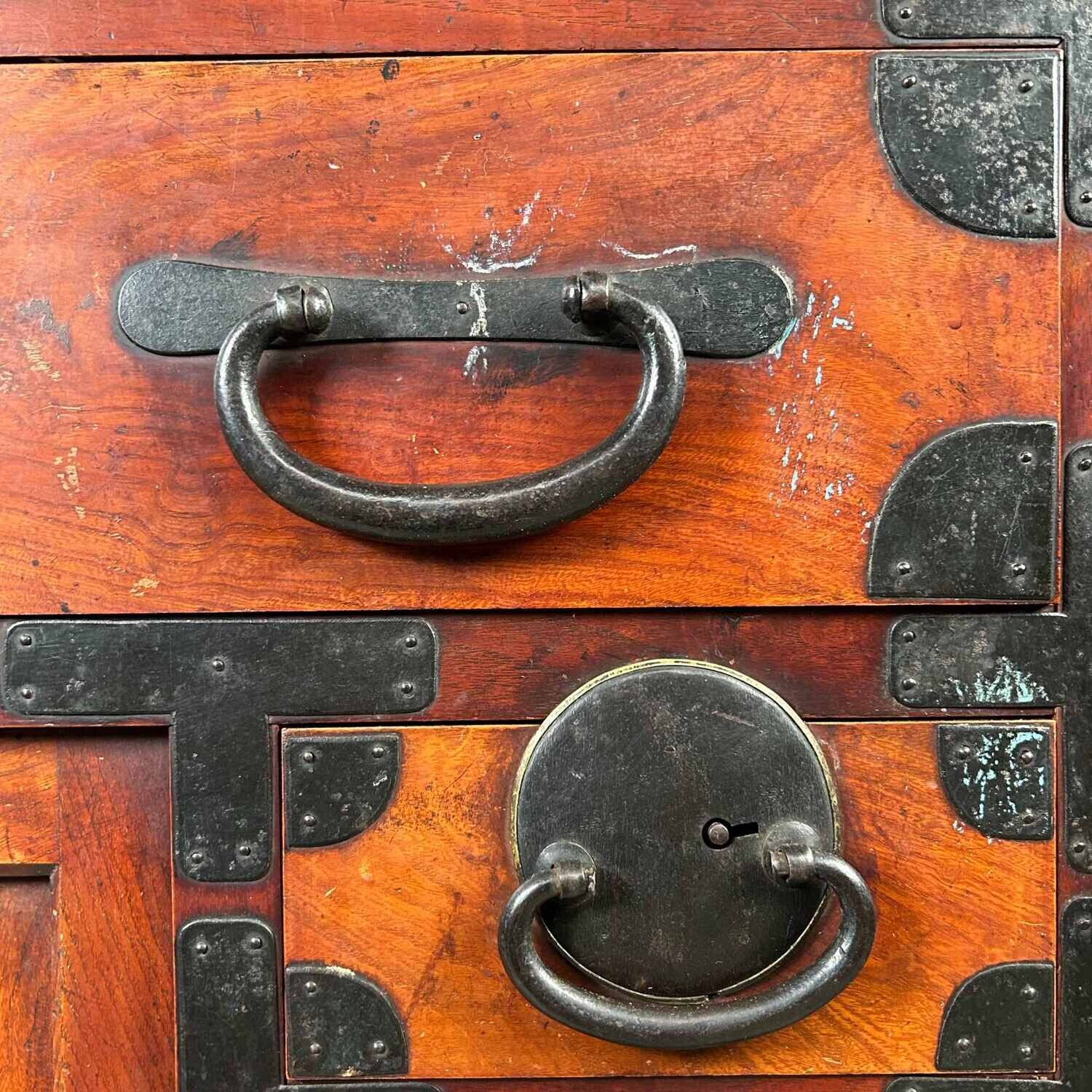 Traditional Tansu Chest of Drawers, Taishō Period, Japan.