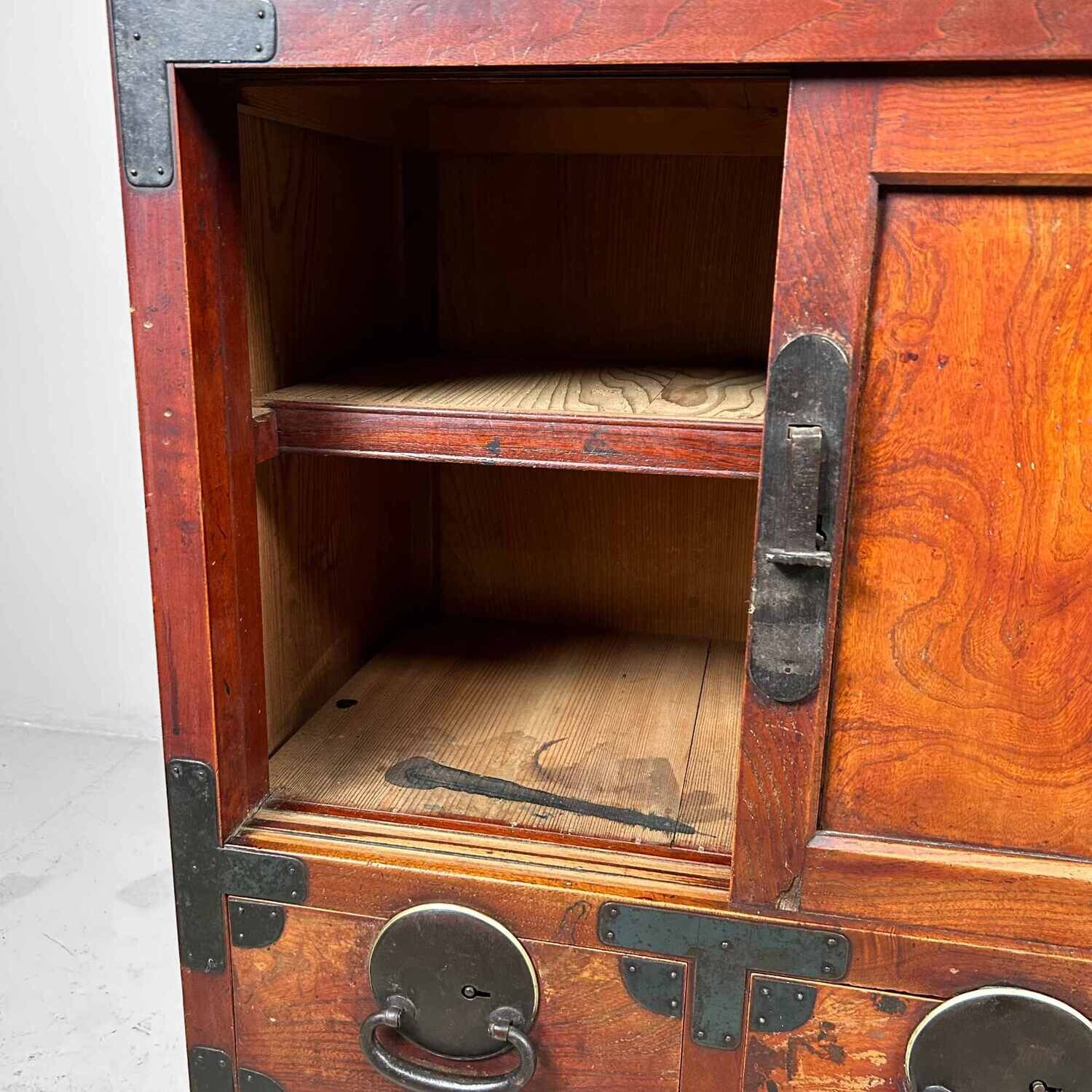 Traditional Tansu Chest of Drawers, Taishō Period, Japan.