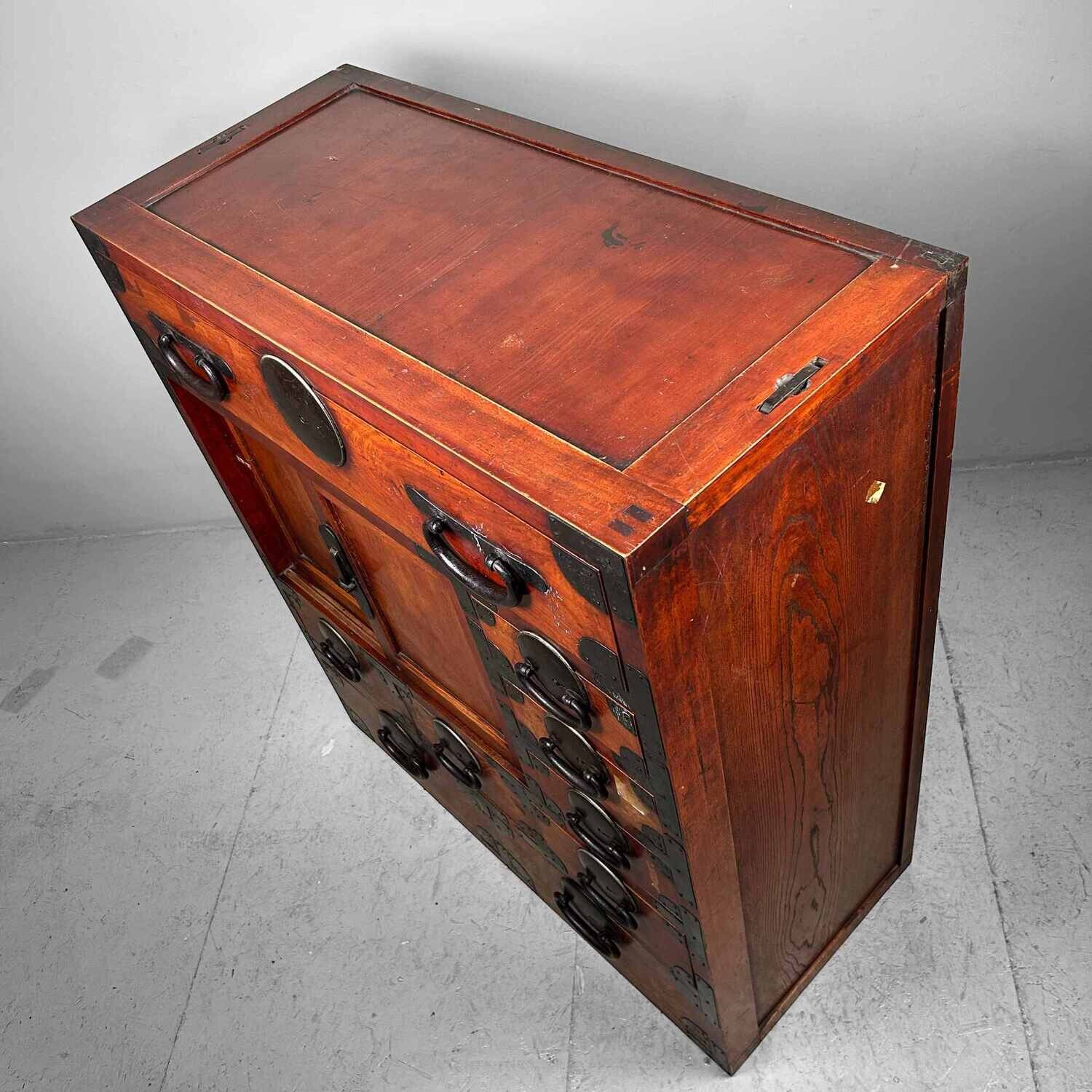 Traditional Tansu Chest of Drawers, Taishō Period, Japan.