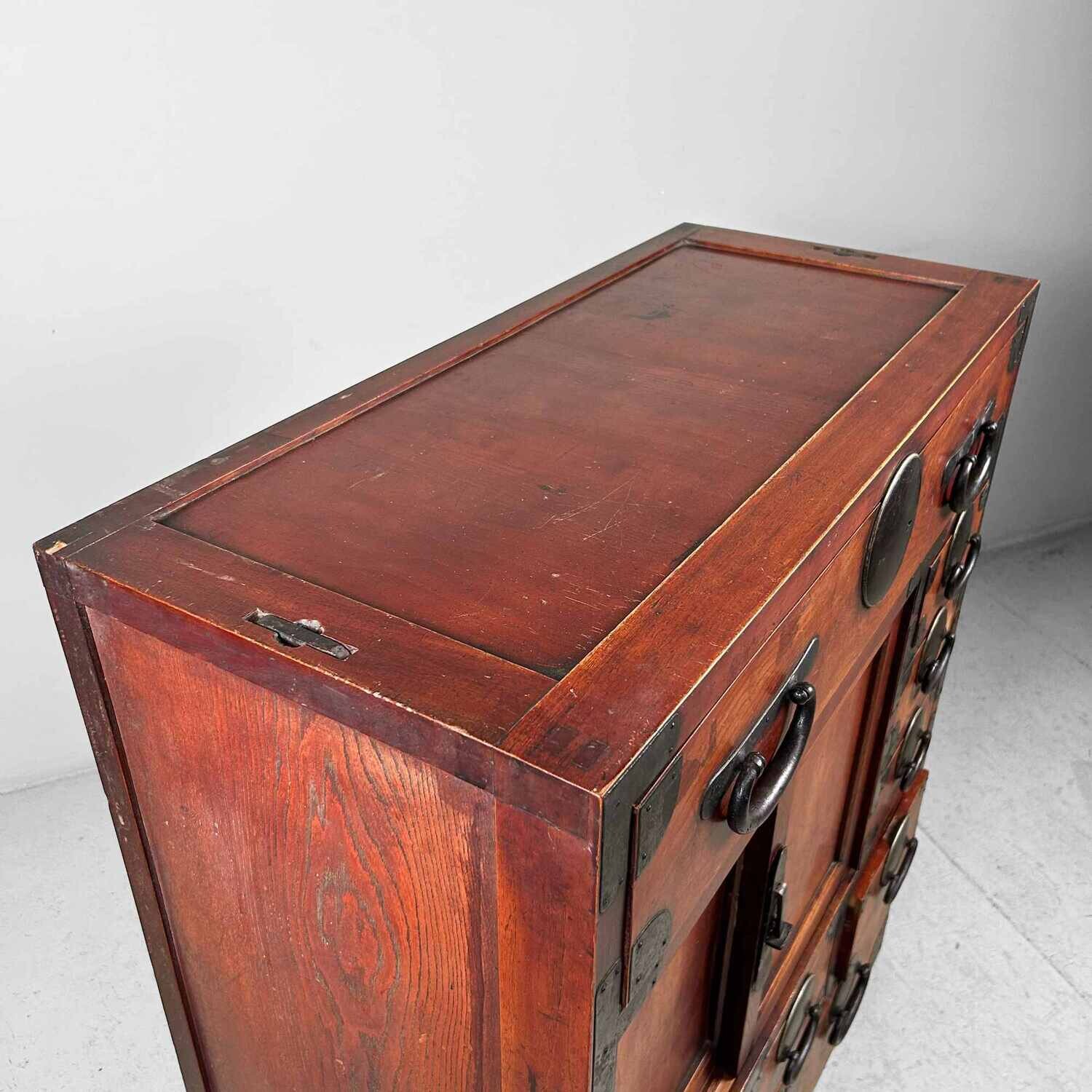 Traditional Tansu Chest of Drawers, Taishō Period, Japan.