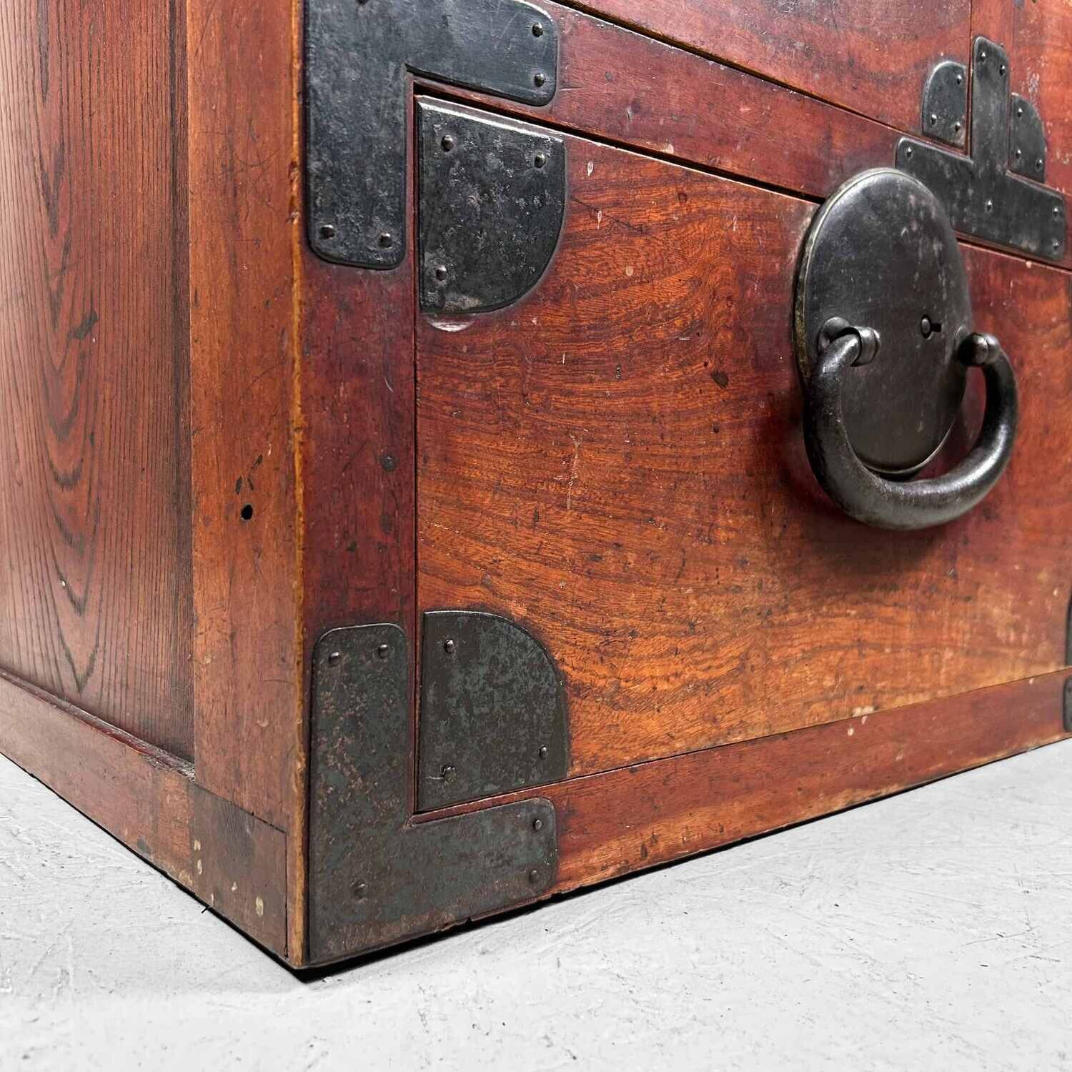 Traditional Tansu Chest of Drawers, Taishō Period, Japan.