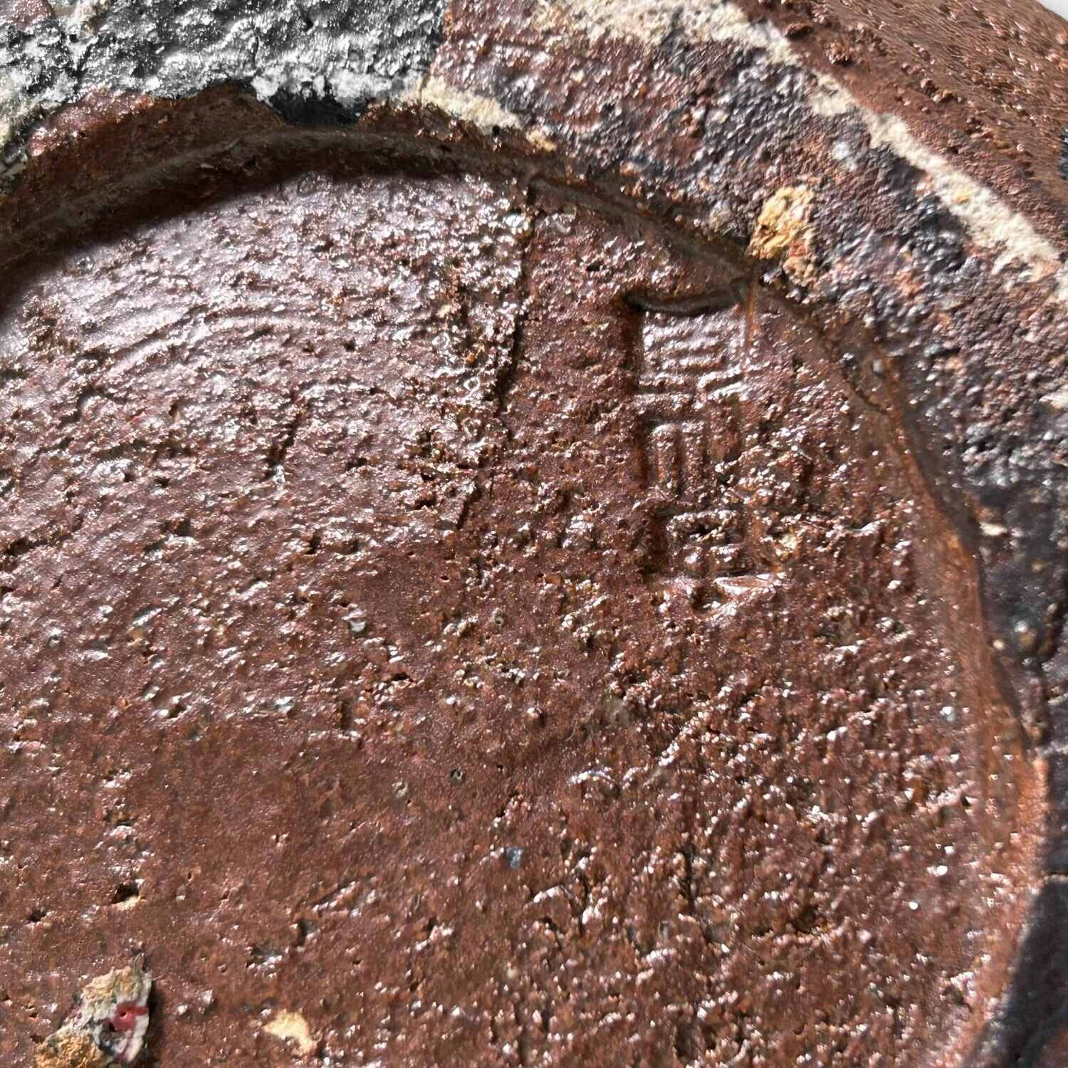 Organische Geglazuurde Mid Century Ikebana 生花 Vaas, Japan.