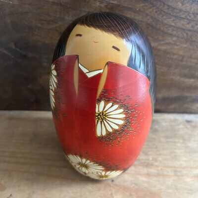 Vintage Kokeshi 'Daisy Kimono', Usaburo, Japan.