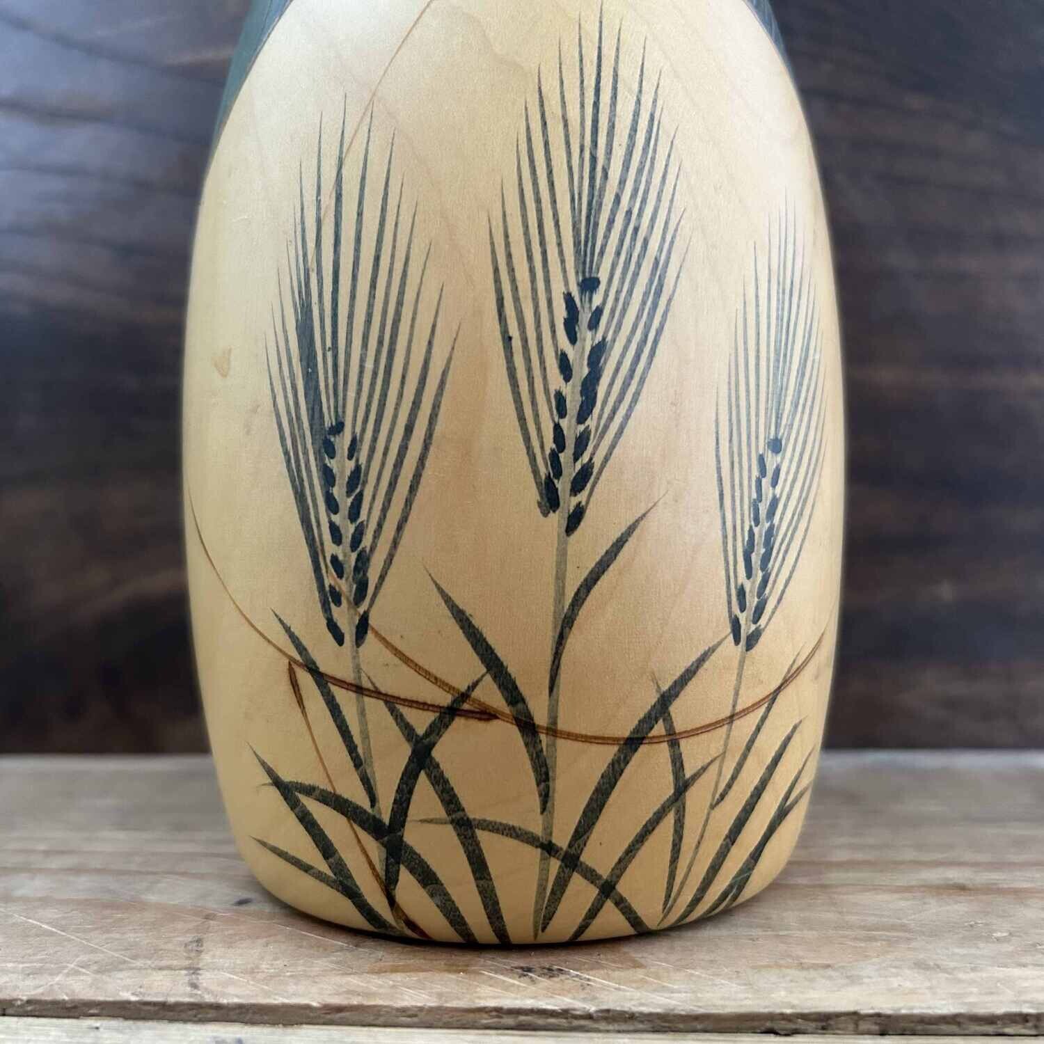 Vintage Kokeshi 'Grain Stalk', Usaburo, Japan. Vintage Kokeshi 'Grain Stalk', Usaburo, Japan.