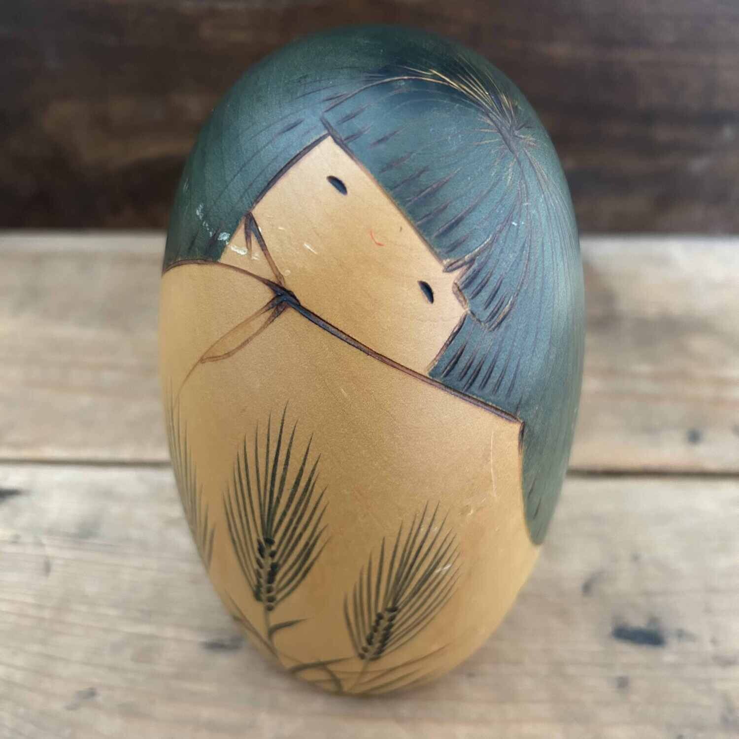 Vintage Kokeshi 'Grain Stalk', Usaburo, Japan. Vintage Kokeshi 'Grain Stalk', Usaburo, Japan.