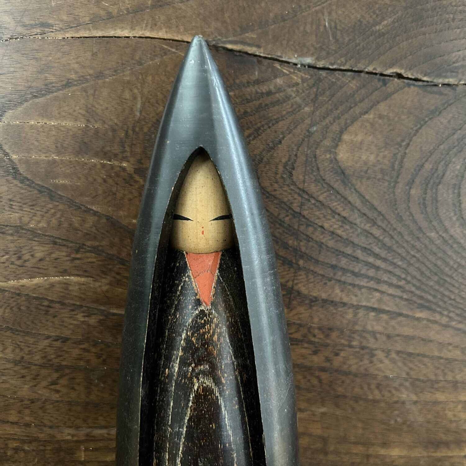 Vintage Sosaku Kokeshi, 'Fuyu No Shojo Winter Girl' by Shozan Shido.