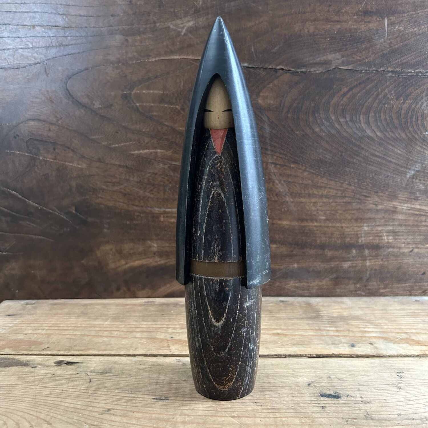 Vintage Sosaku Kokeshi, 'Fuyu No Shojo Winter Girl' by Shozan Shido.