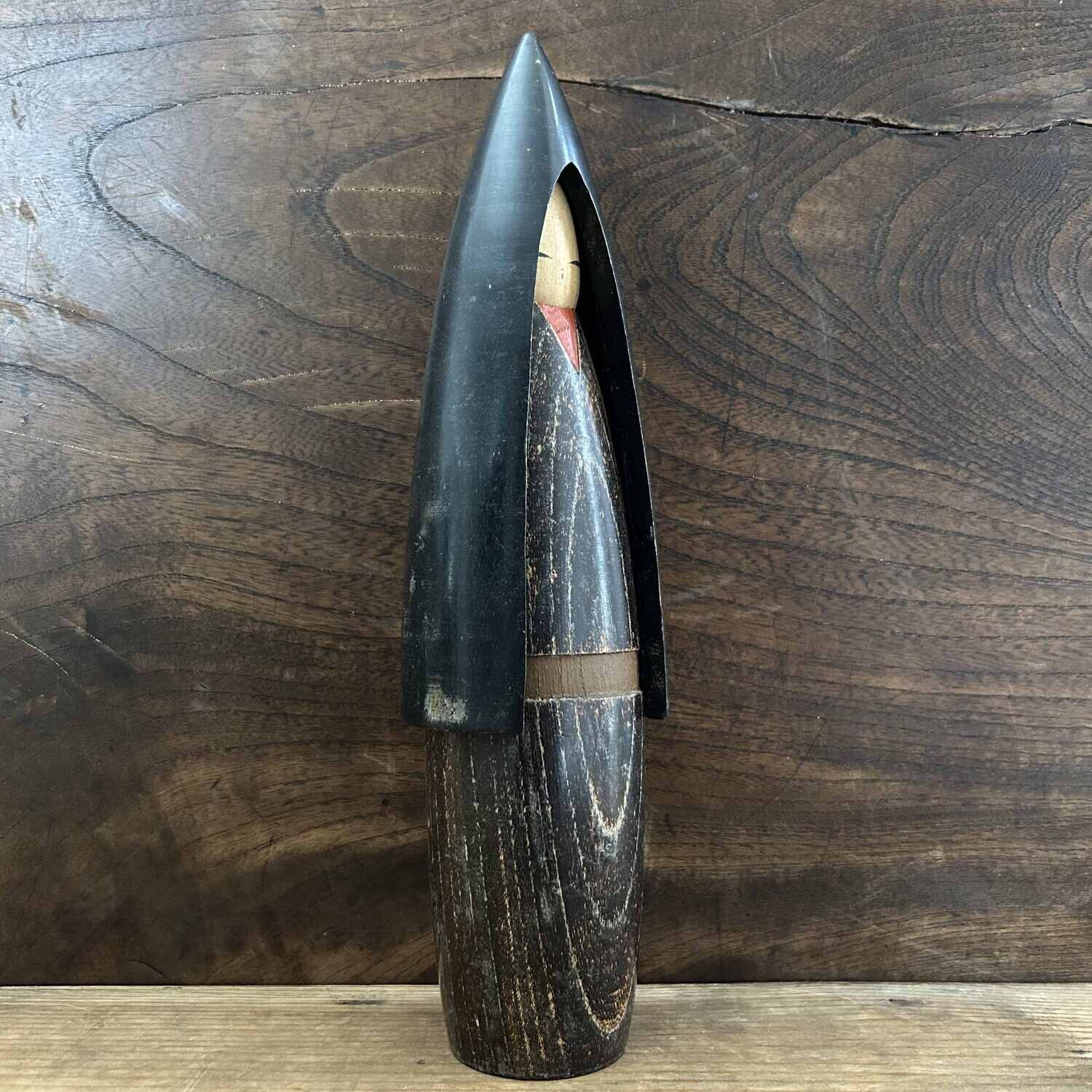 Vintage Sosaku Kokeshi, 'Fuyu No Shojo Winter Girl' by Shozan Shido.