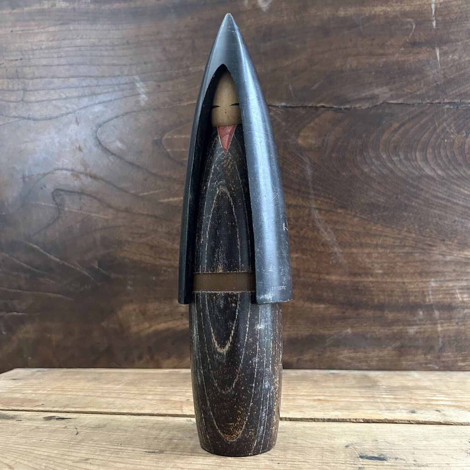 Vintage Sosaku Kokeshi, 'Fuyu No Shojo Winter Girl' by Shozan Shido.