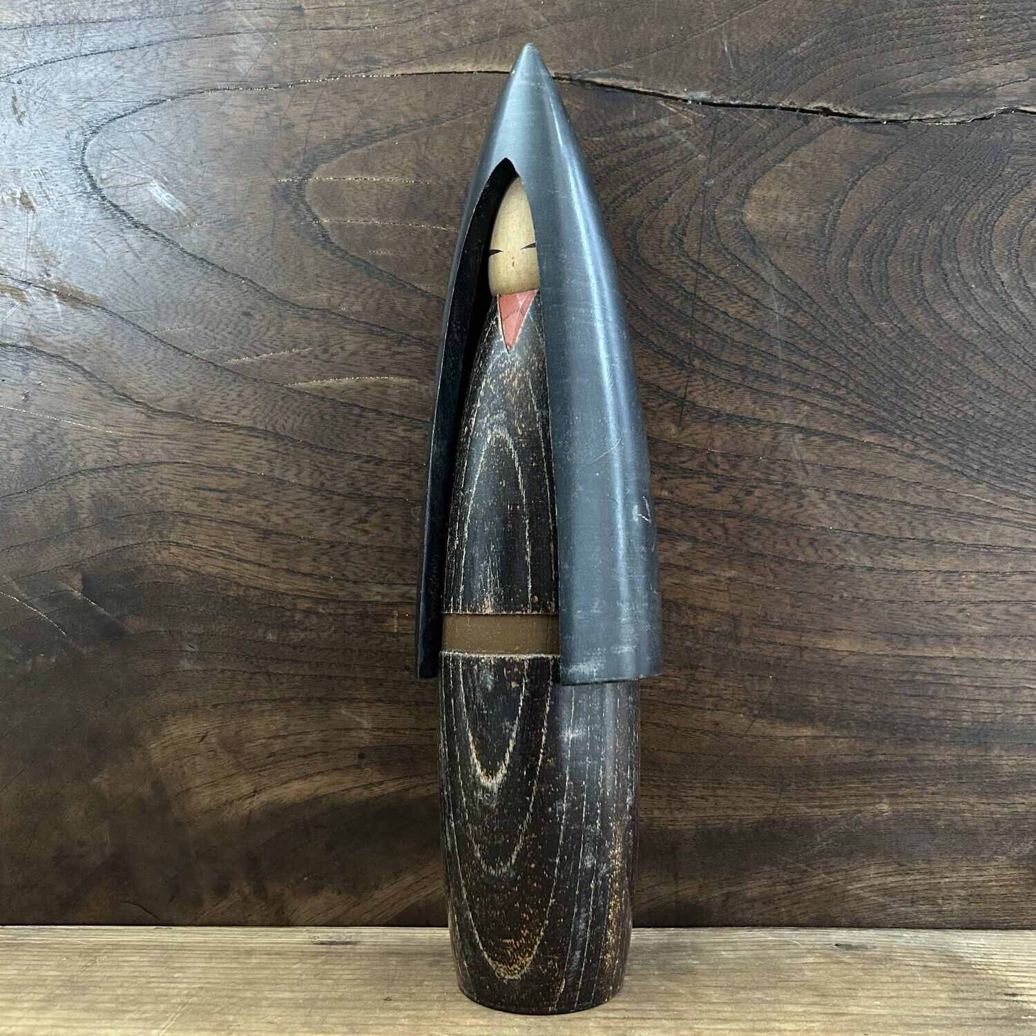 Vintage Sosaku Kokeshi, 'Fuyu No Shojo Winter Girl' by Shozan Shido.