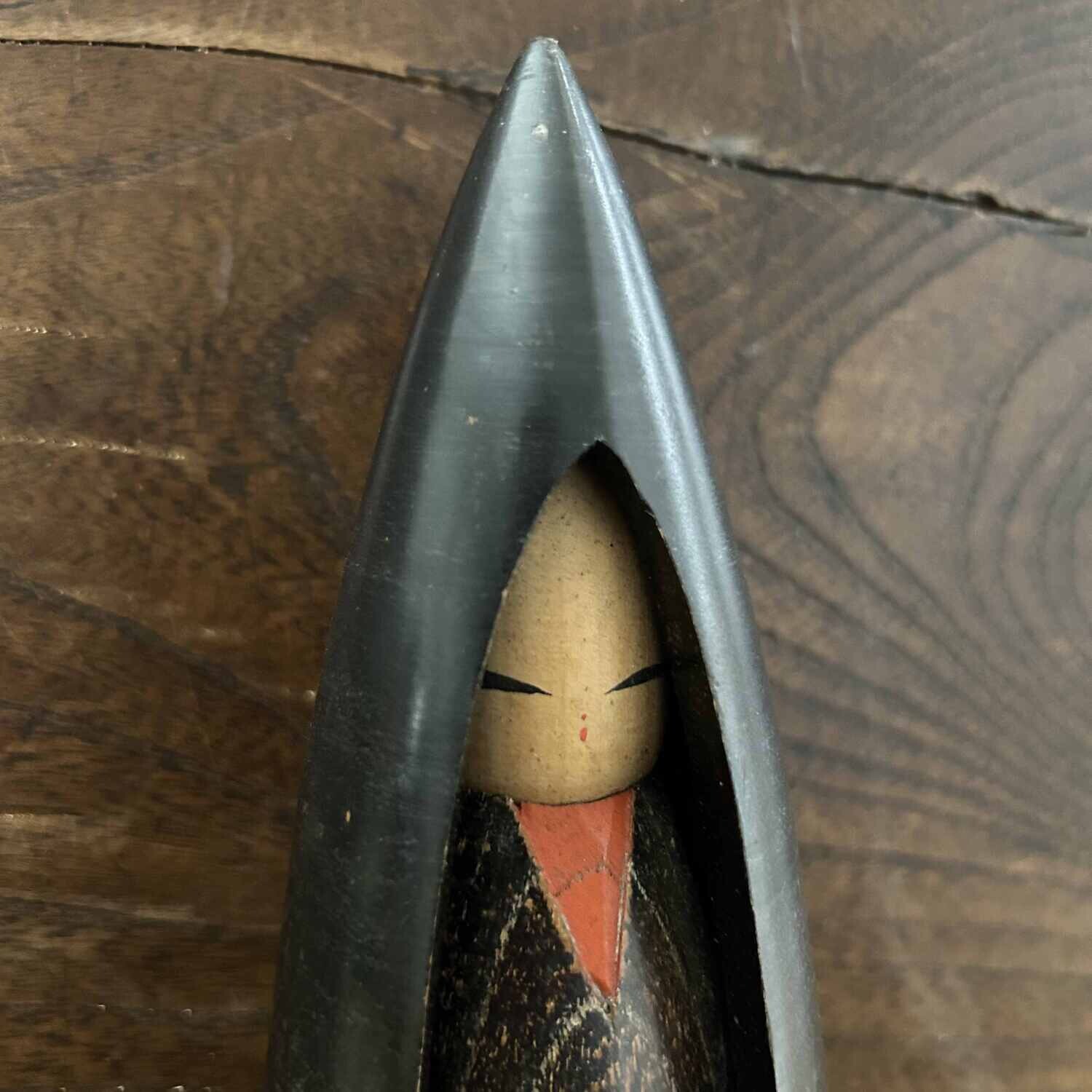 Vintage Sosaku Kokeshi, 'Fuyu No Shojo Winter Girl' by Shozan Shido.