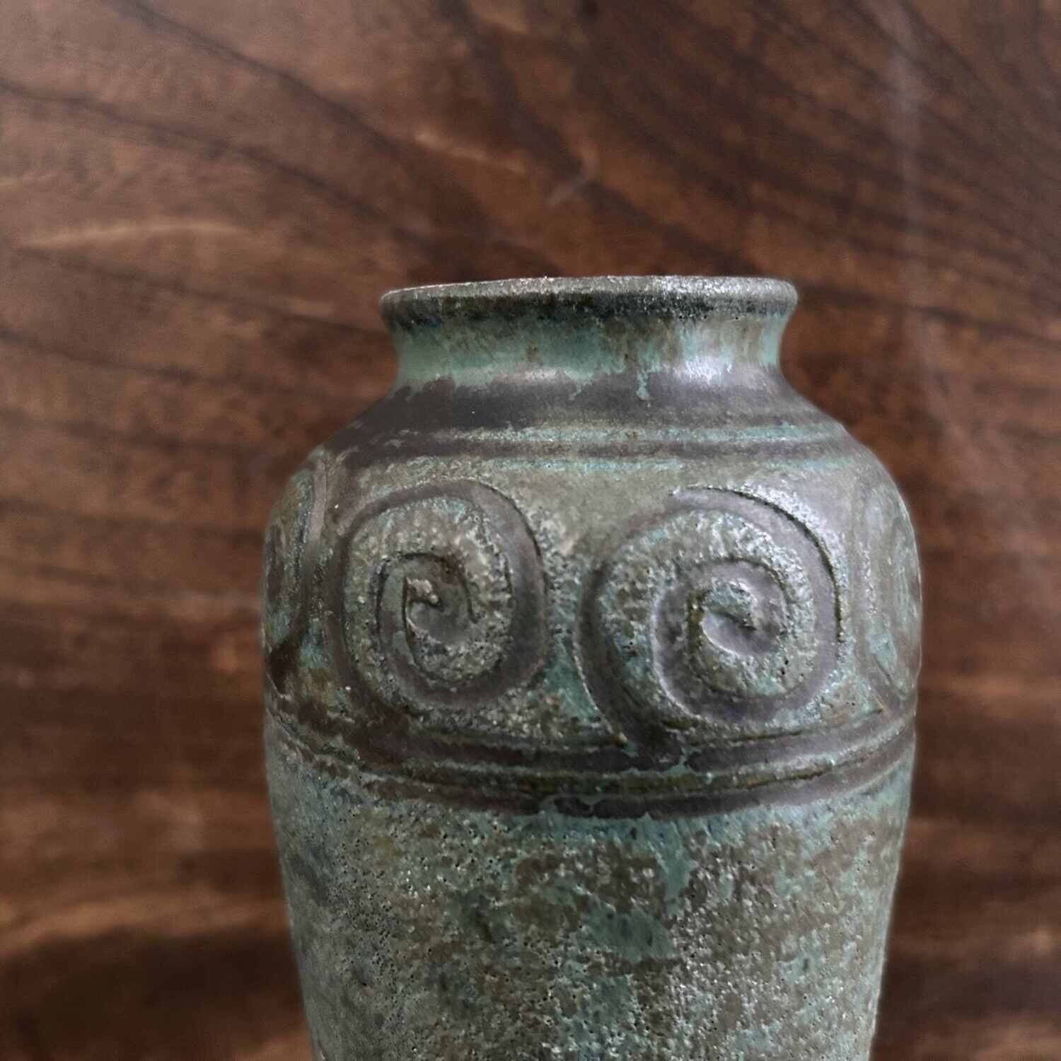 Mid-Century Spiral Ikebana Vase, Japan.