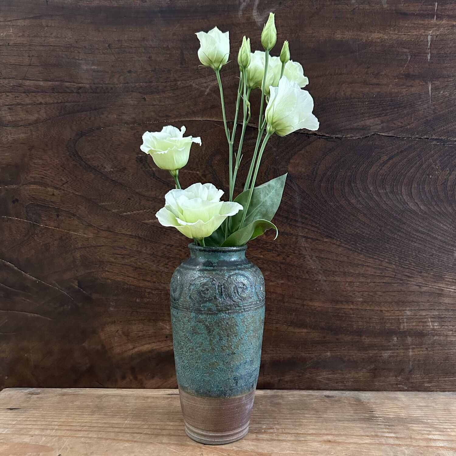 Mid-Century Spiral Ikebana Vase, Japan.