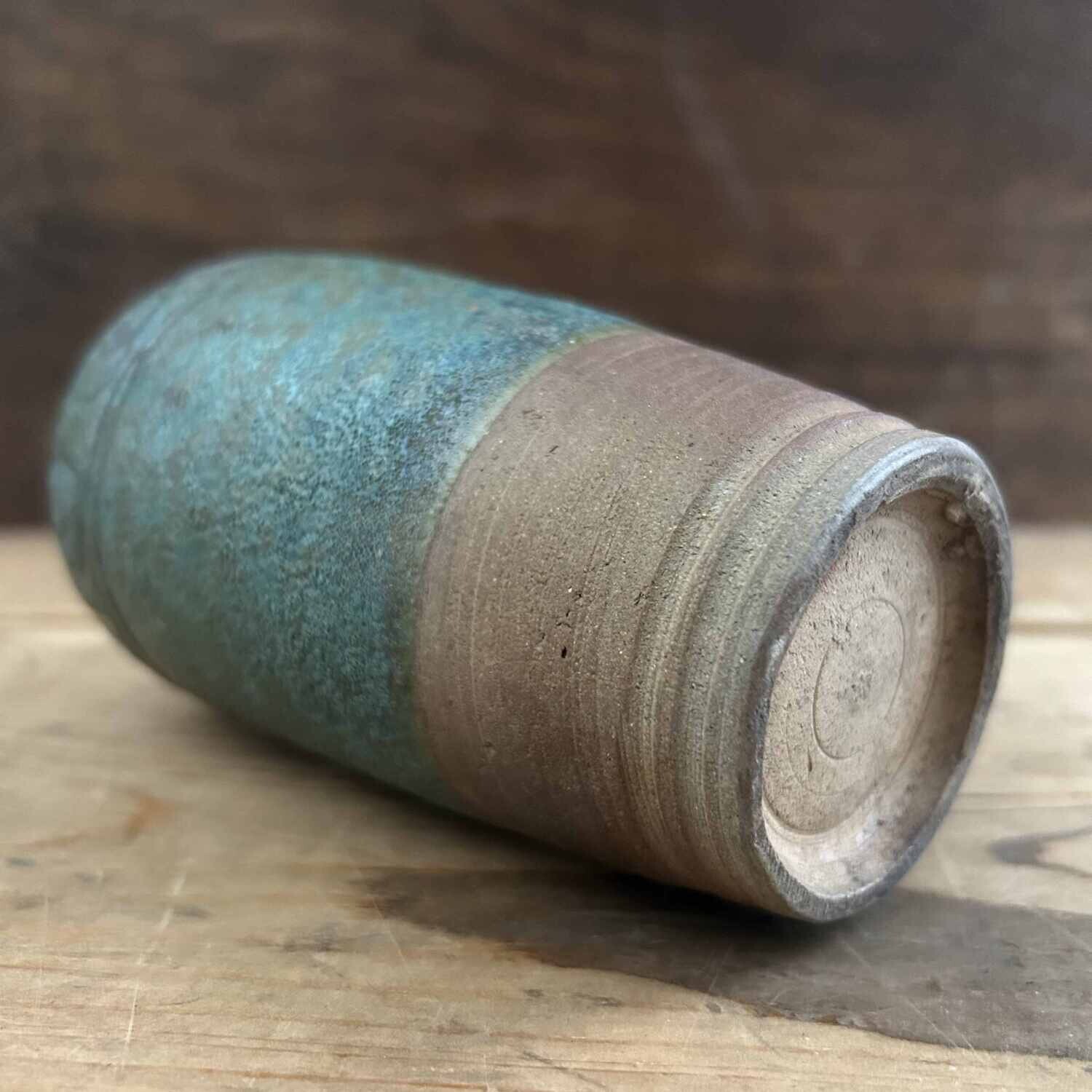 Mid-Century Spiral Ikebana Vase, Japan.