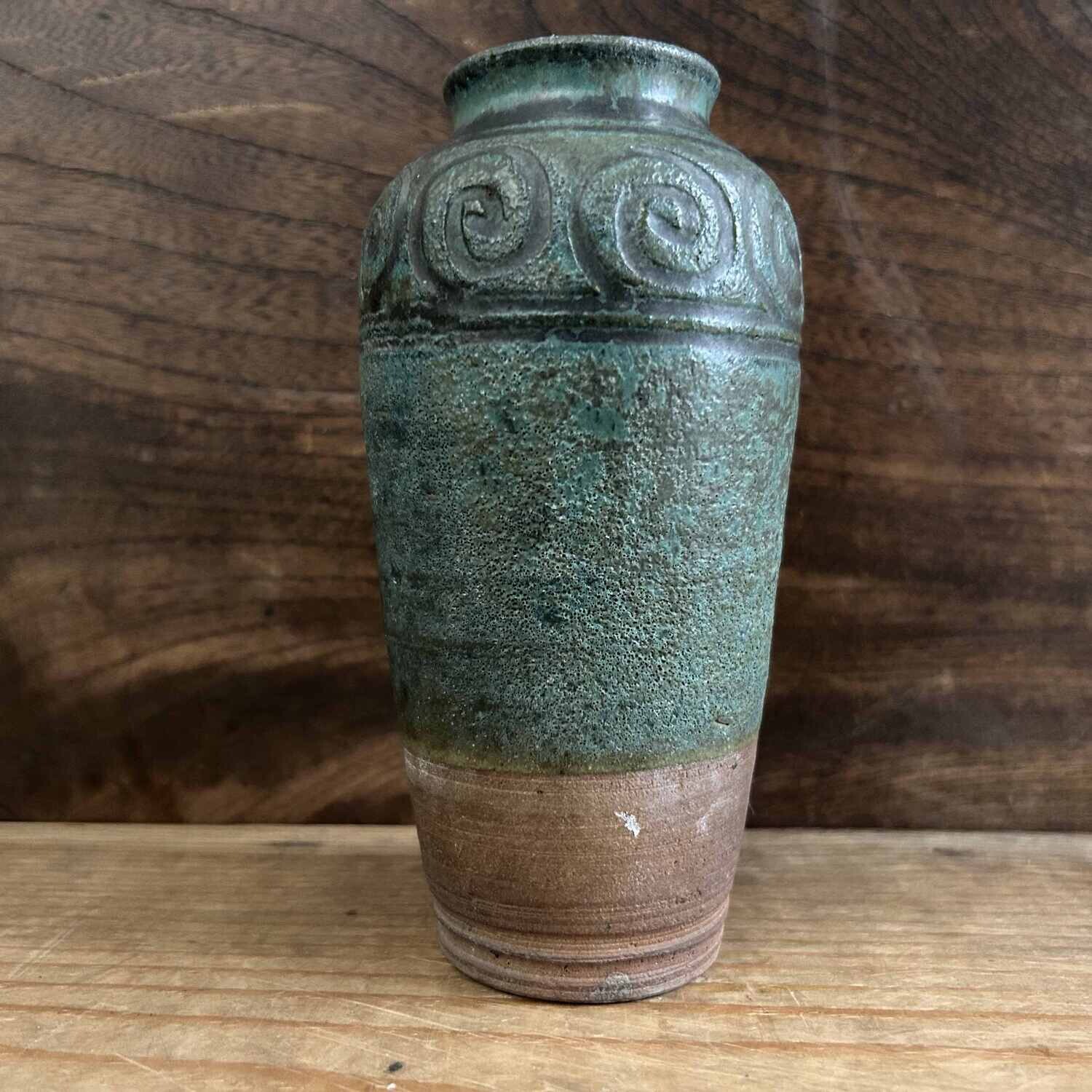 Mid-Century Spiral Ikebana Vase, Japan.
