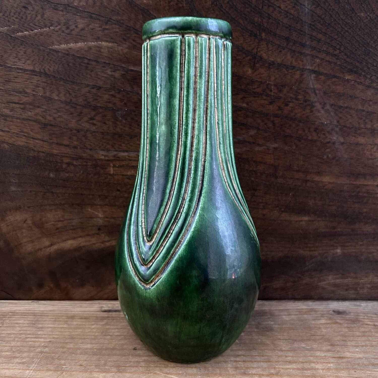 Elegante Mid Century Ikebana Vaas, Raku-yaki (楽焼), Japan.