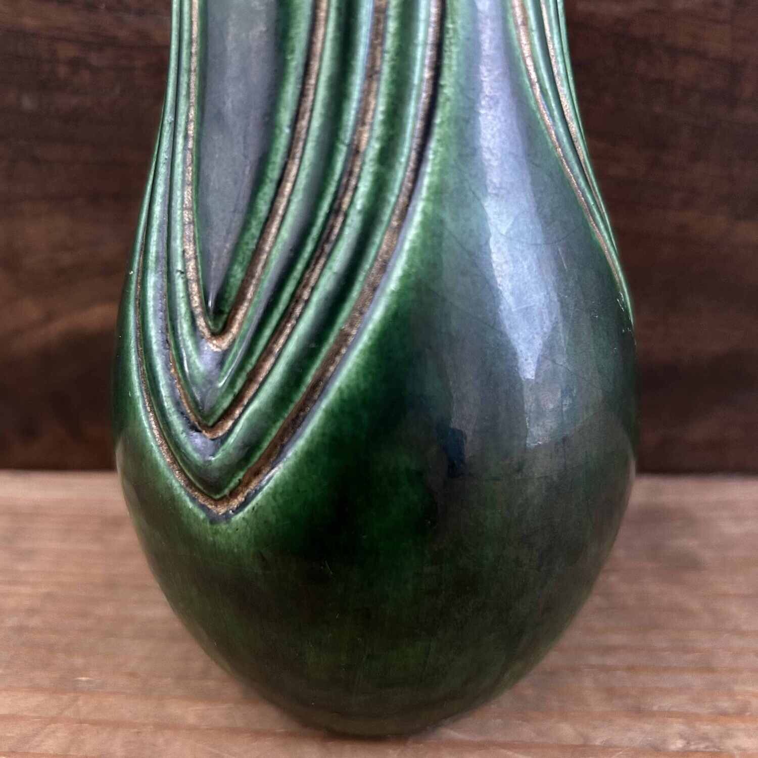 Elegante Mid Century Ikebana Vaas, Raku-yaki (楽焼), Japan.