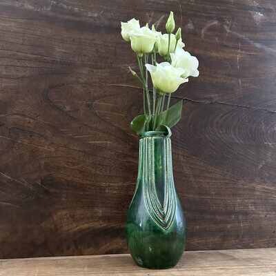 Elegante Mid Century Ikebana Vaas, Raku-yaki (楽焼), Japan.