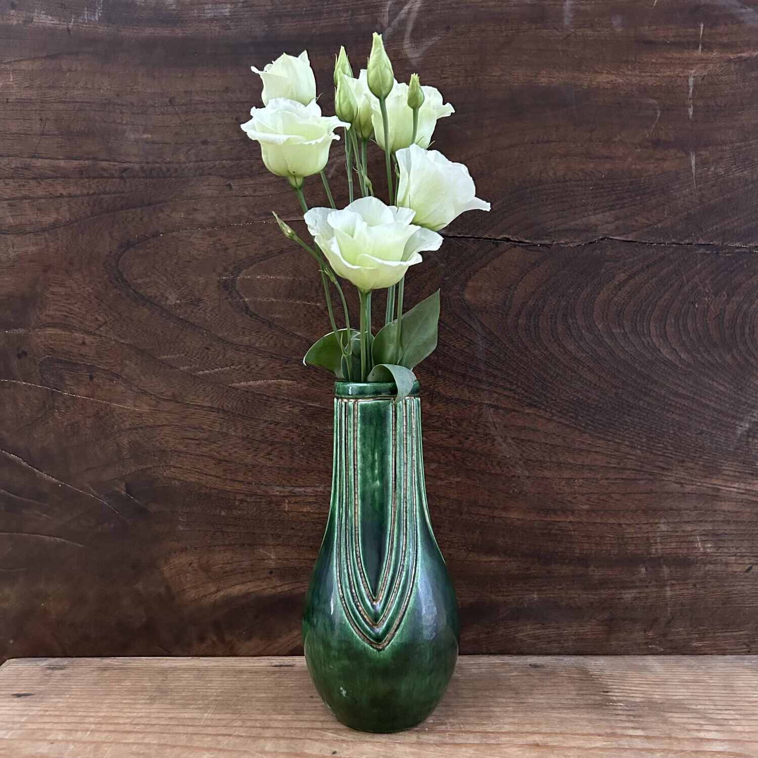 Elegante Mid Century Ikebana Vaas, Raku-yaki (楽焼), Japan.