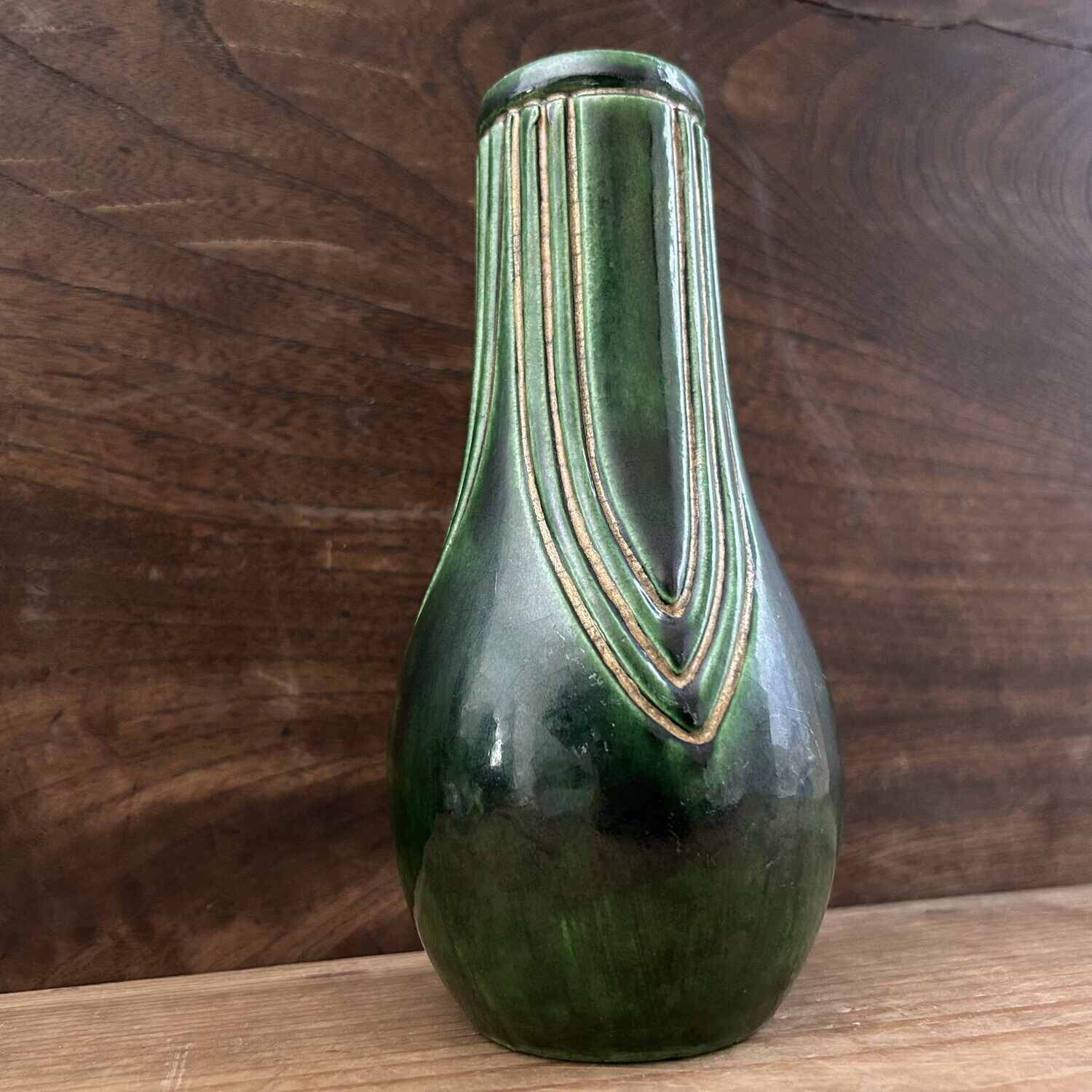 Elegante Mid Century Ikebana Vaas, Raku-yaki (楽焼), Japan.