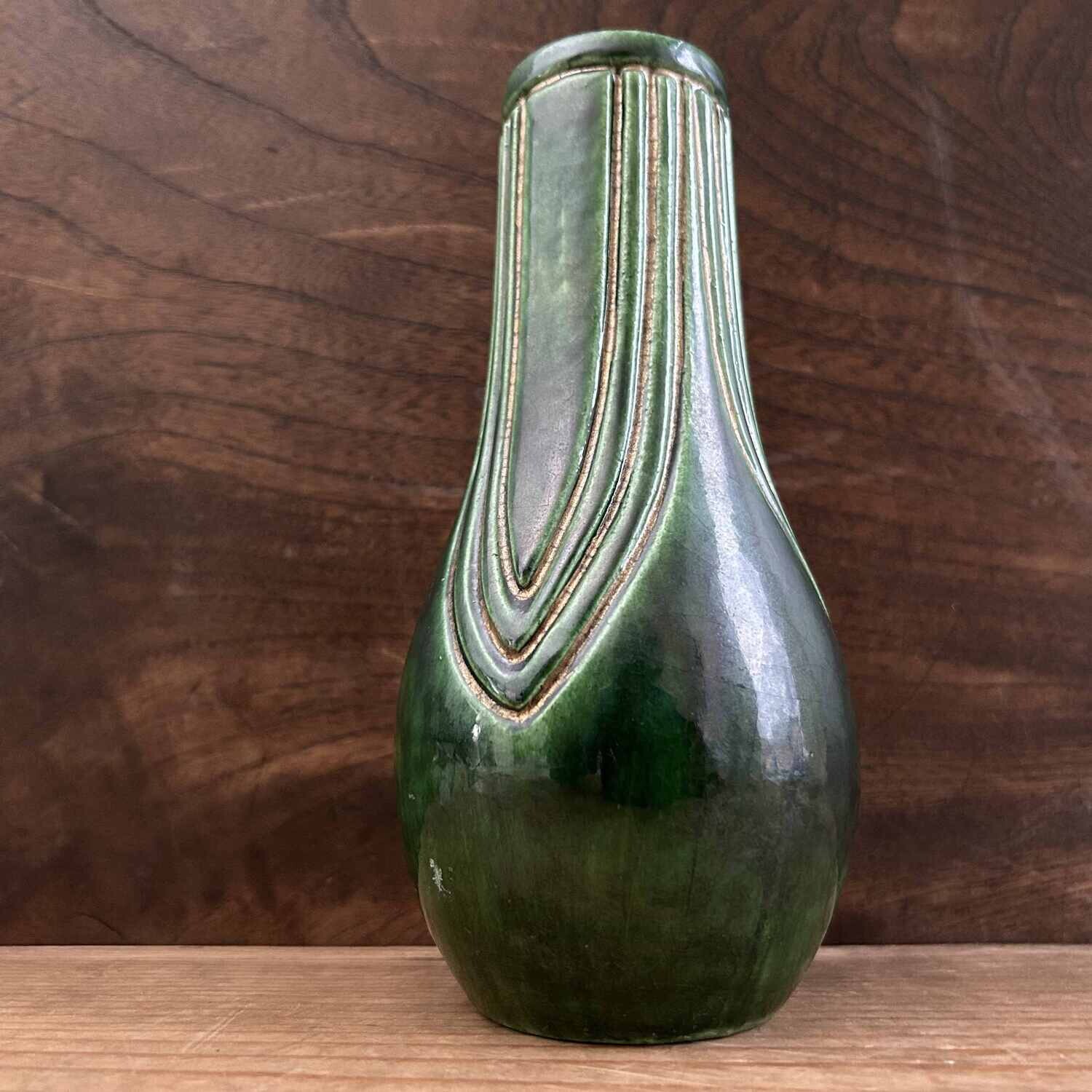 Elegante Mid Century Ikebana Vaas, Raku-yaki (楽焼), Japan.