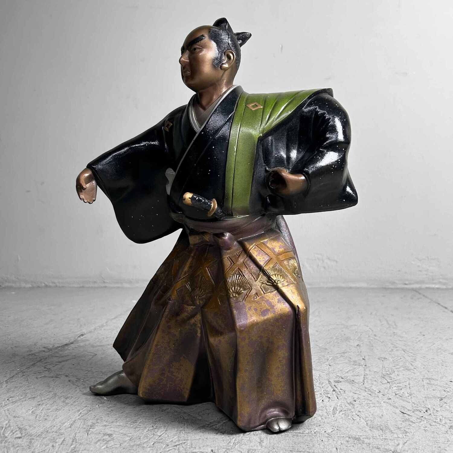 Mid Century Samurai Warrior Statue, Takaoka, Japan.
