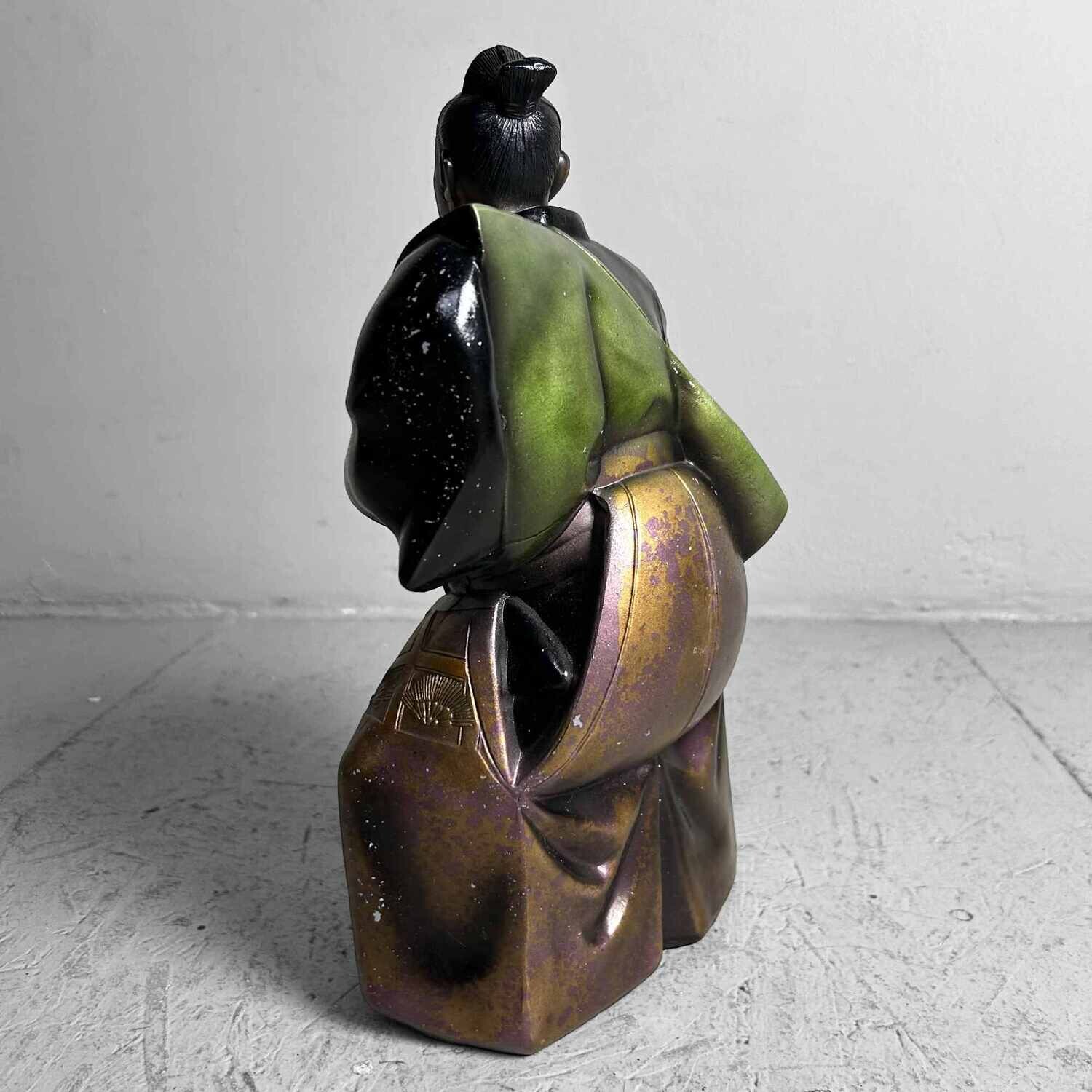 Mid Century Samurai Warrior Statue, Takaoka, Japan.