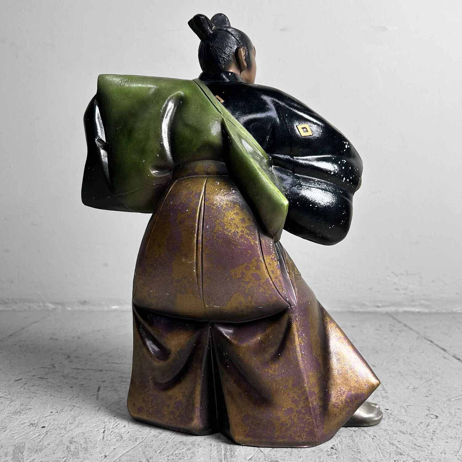 Mid Century Samurai Warrior Statue, Takaoka, Japan.