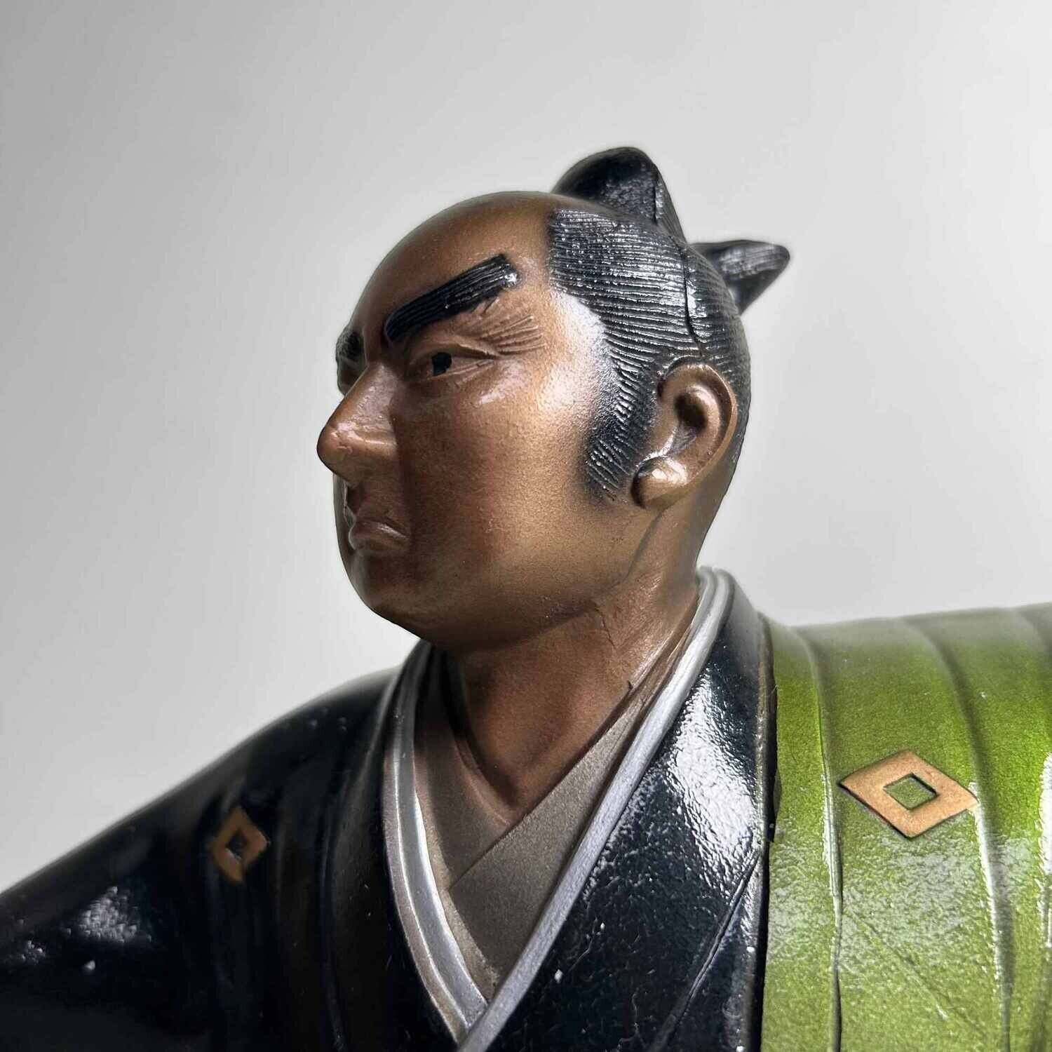 Mid Century Samurai Warrior Statue, Takaoka, Japan.