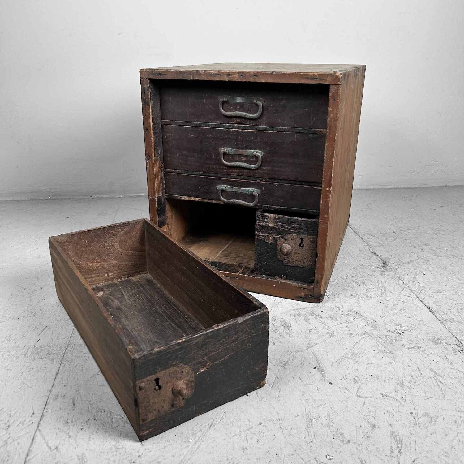 Antieke Japanse Schrijfkast Suzuribako Kakesuzuri, Meiji-periode, Japan.