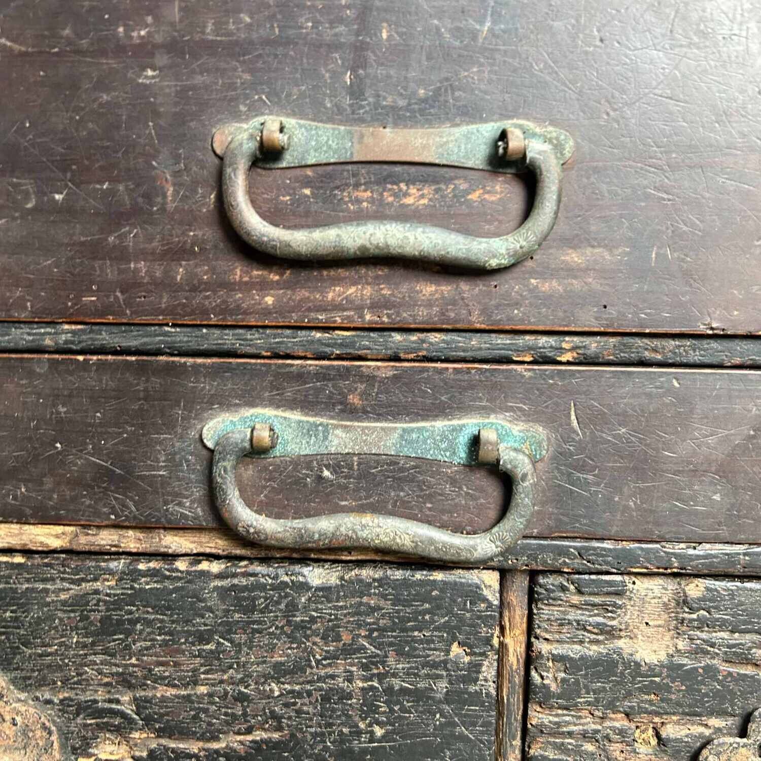 Antieke Japanse Schrijfkast Suzuribako Kakesuzuri, Meiji-periode, Japan.