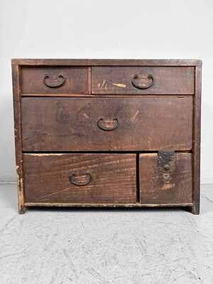 Antique Japanese Writing Cabinet Kakesuzuri, Taishō Period, Japan.