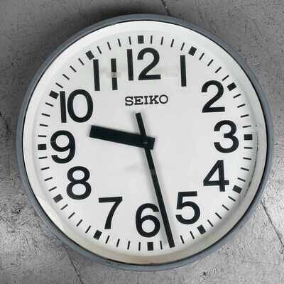 Industrial Vintage Wall Clock, SEIKO, Japan.