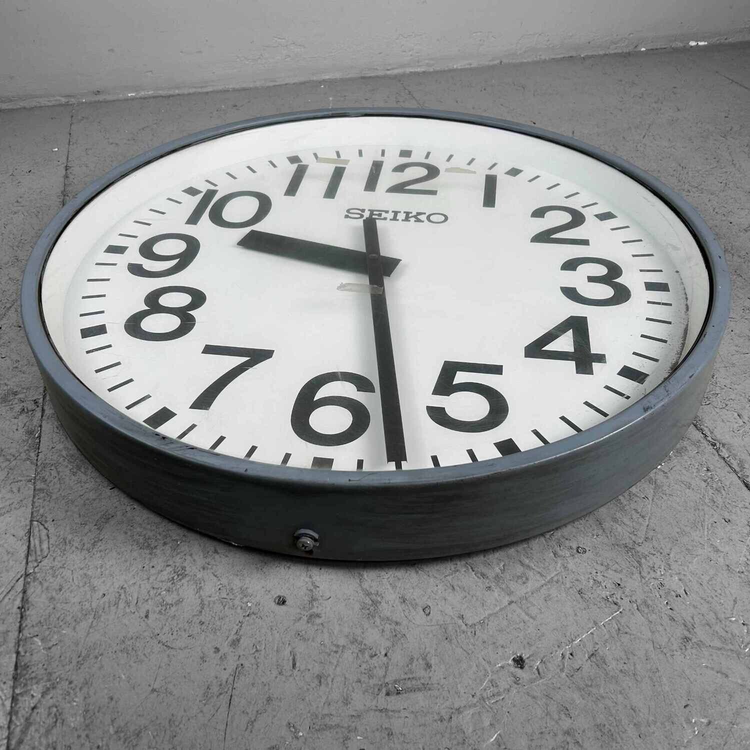 Industrial Vintage Wall Clock, SEIKO, Japan.