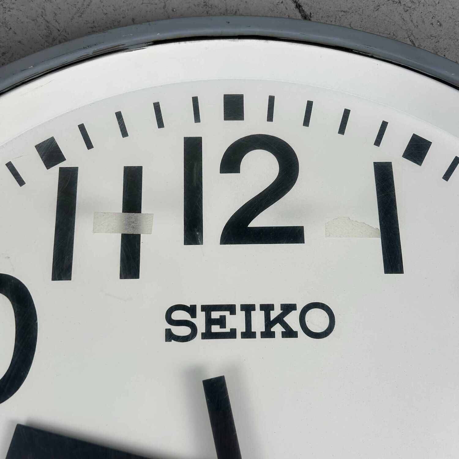 Industrial Vintage Wall Clock, SEIKO, Japan.