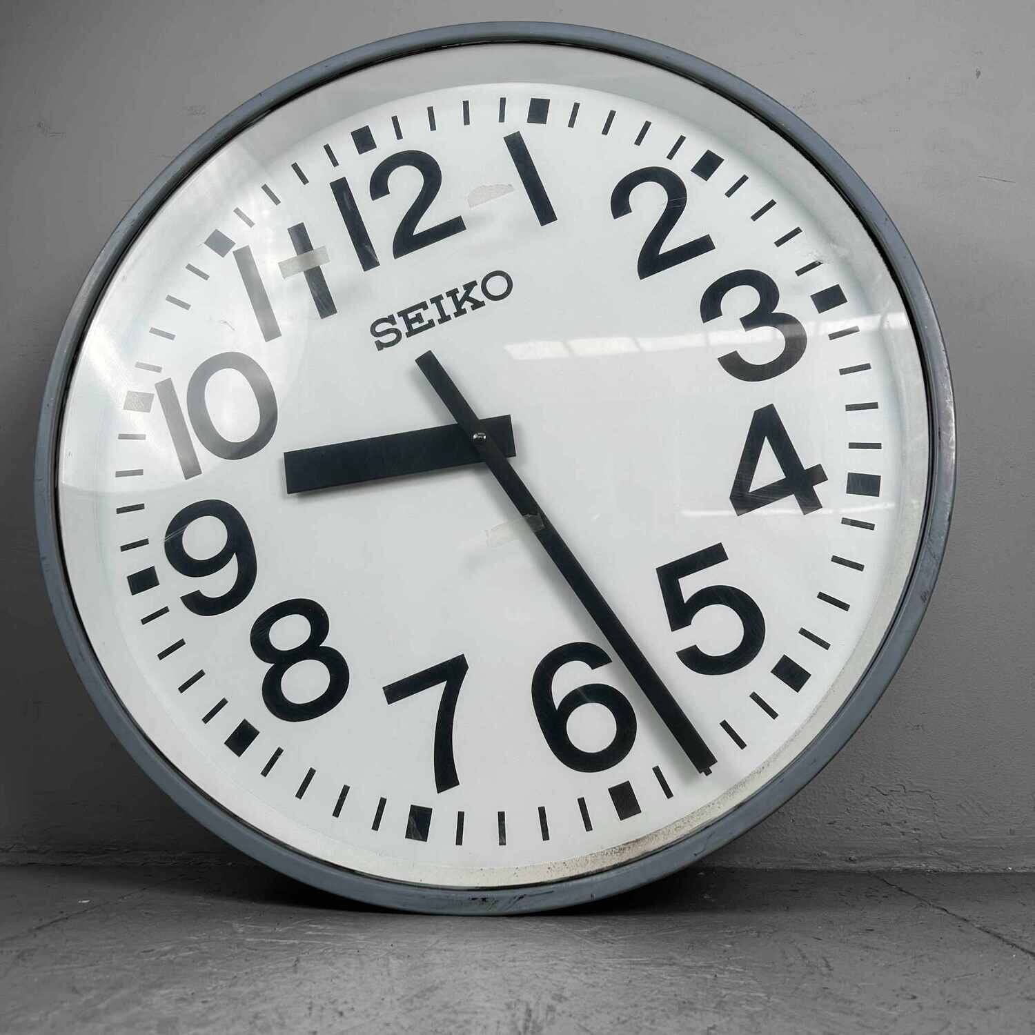 Industrial Vintage Wall Clock, SEIKO, Japan.