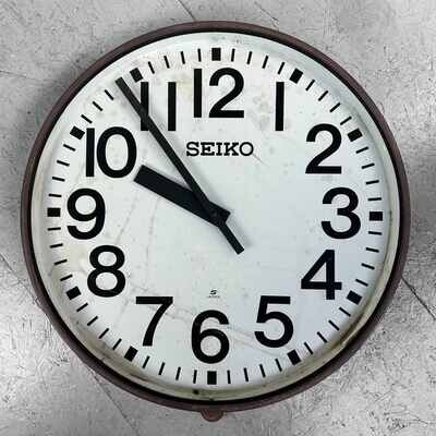 Industrial Vintage Wall Clock, SEIKO, Japan.