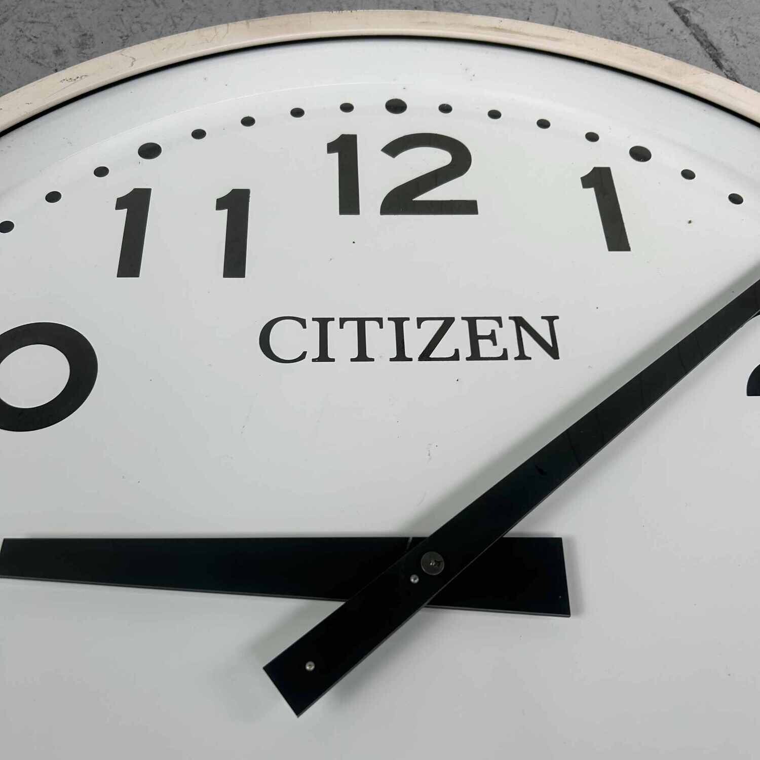 Industrial Vintage Wall Clock, CITIZEN, Japan.