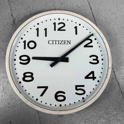 Industrial Vintage Wall Clock, CITIZEN, Japan.