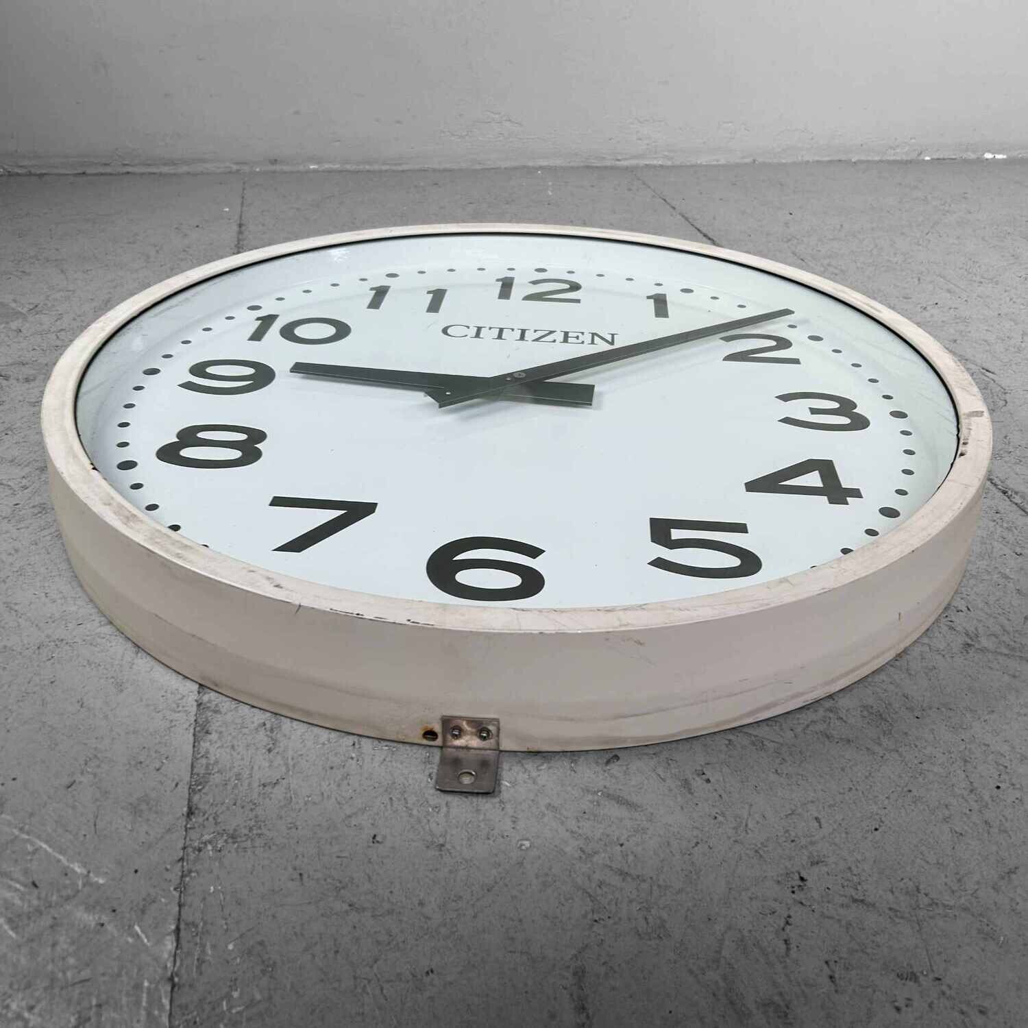 Industrial Vintage Wall Clock, CITIZEN, Japan.