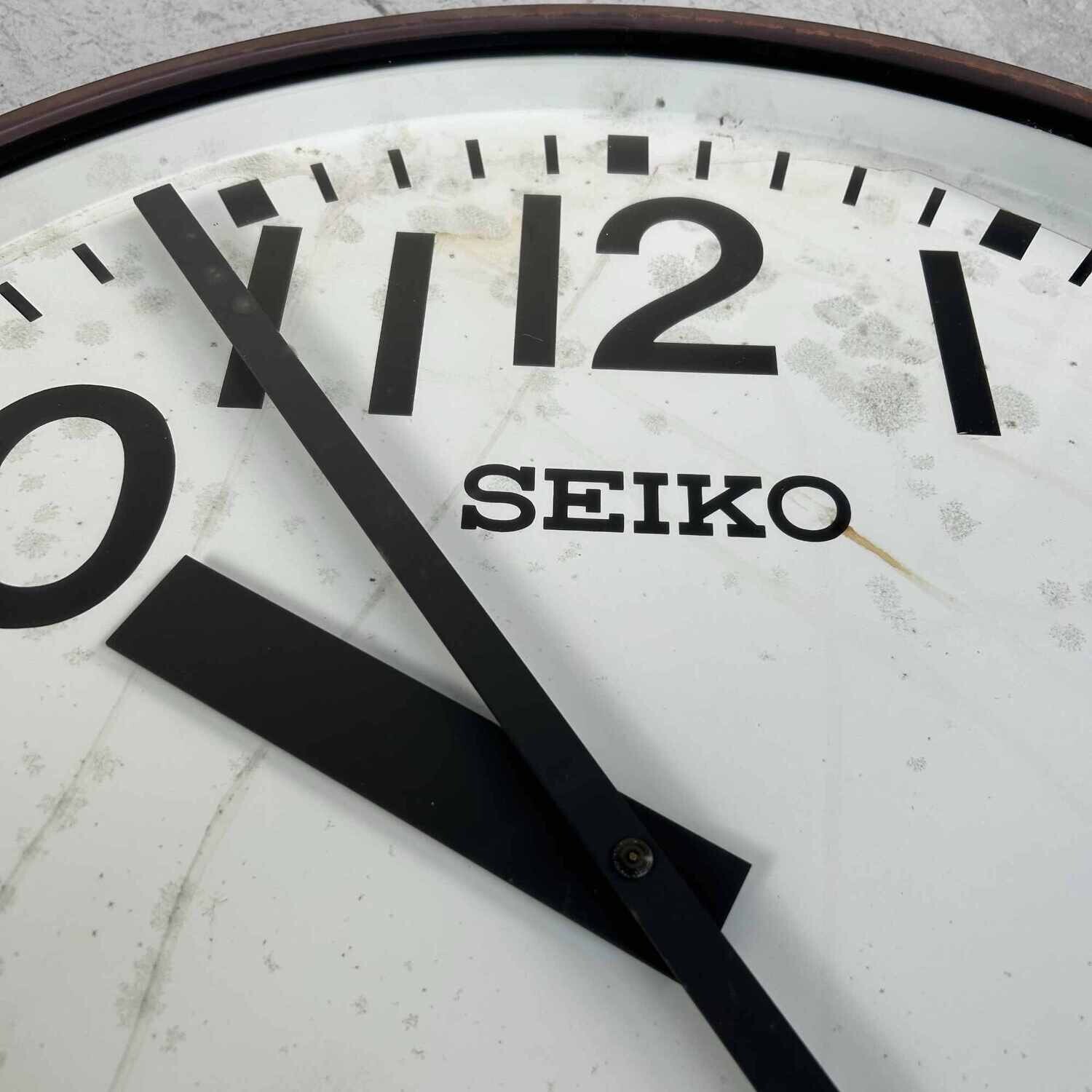 Industrial Vintage Wall Clock, SEIKO, Japan.