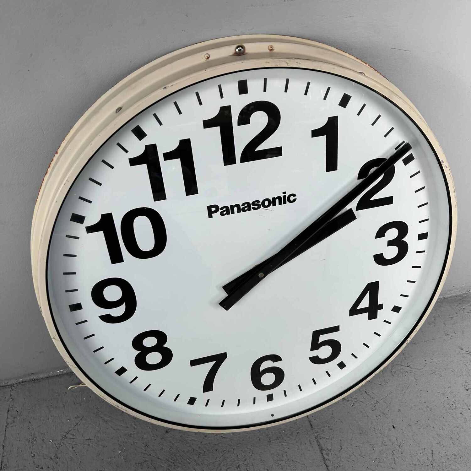 Industrial Vintage Wall Clock, PANASONIC, Japan.