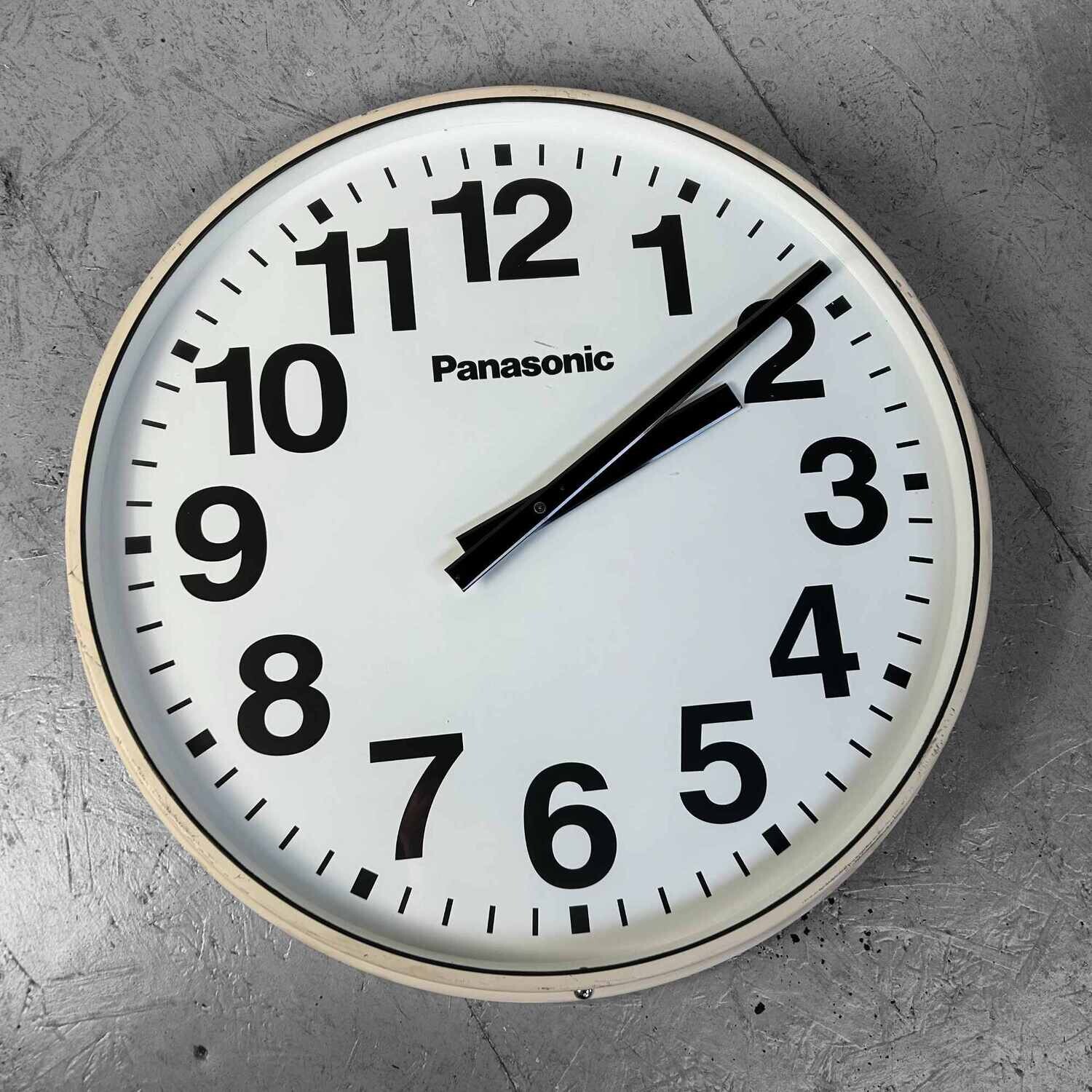 Industrial Vintage Wall Clock, PANASONIC, Japan.