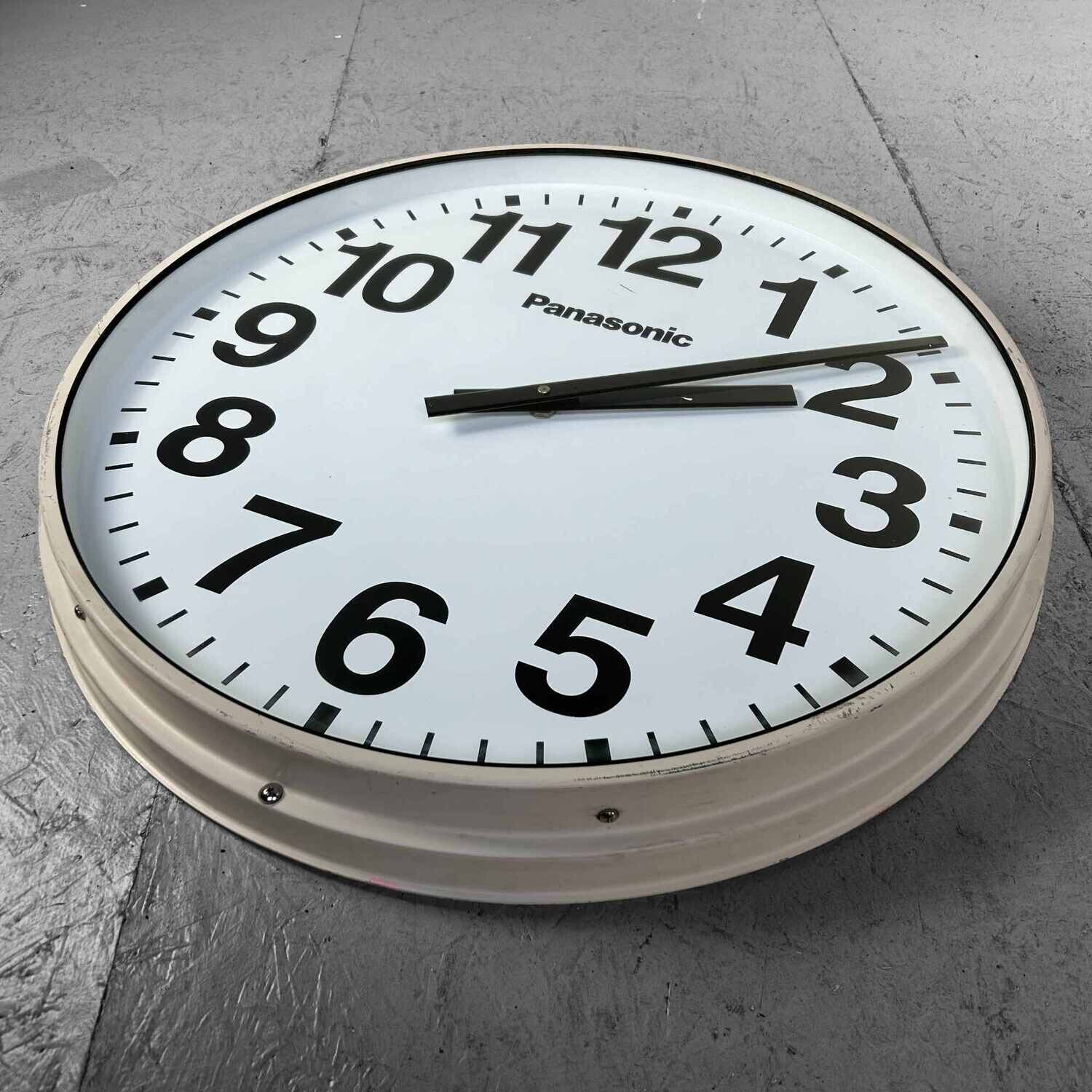 Industrial Vintage Wall Clock, PANASONIC, Japan.