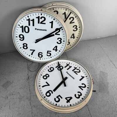 Industrial Vintage Wall Clock, PANASONIC, Japan.