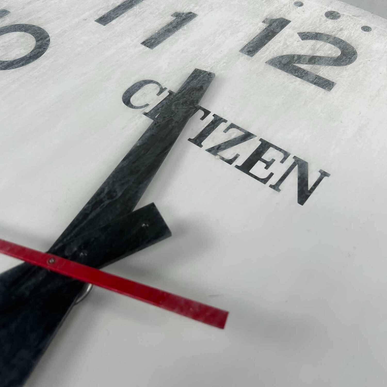 Industrial Vintage Wall Clock, CITIZEN, Japan.