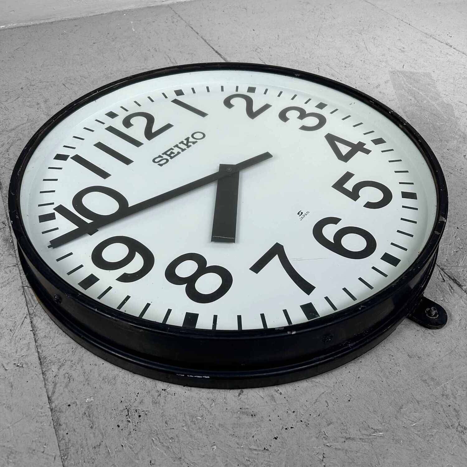 Industrial Vintage Wall Clock, SEIKO, Japan.