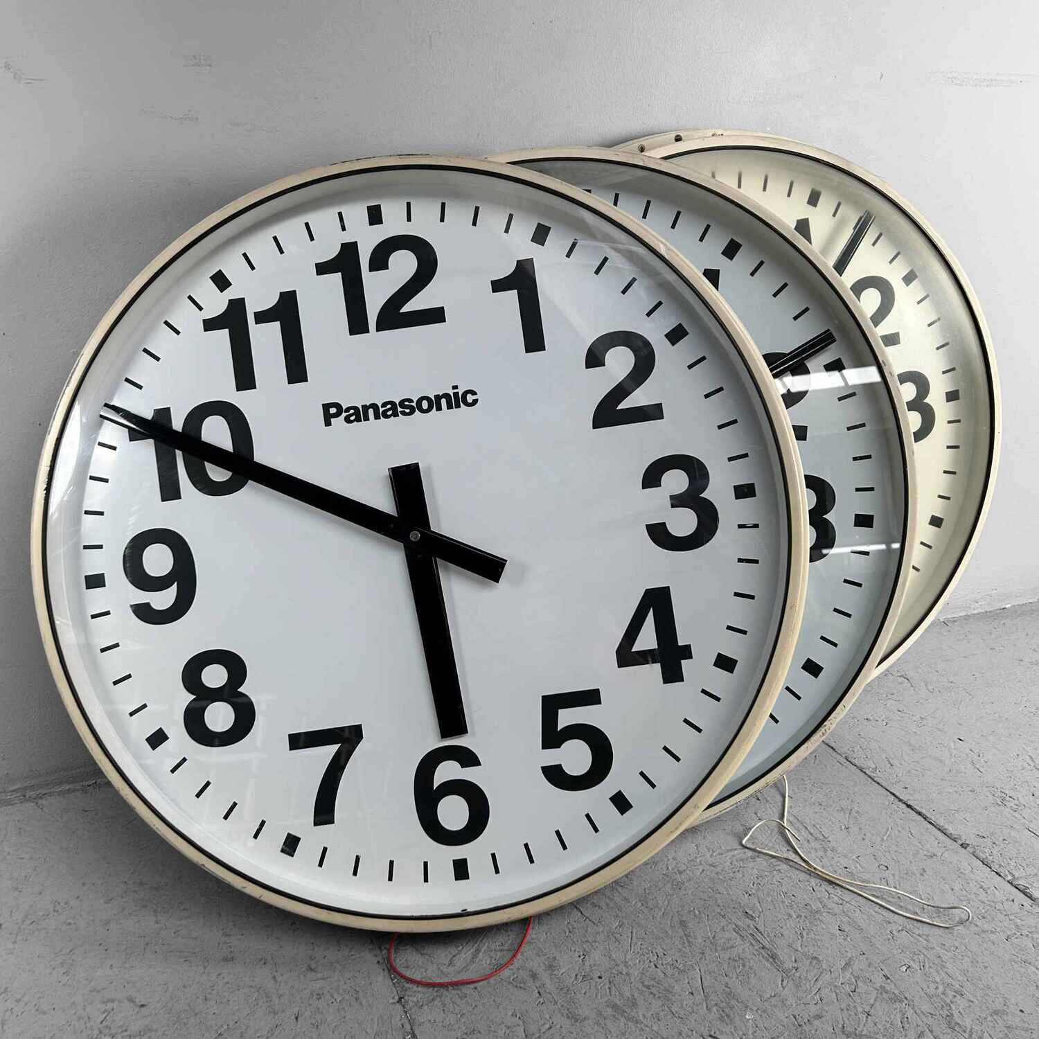 Industrial Vintage Wall Clock, PANASONIC, Japan.