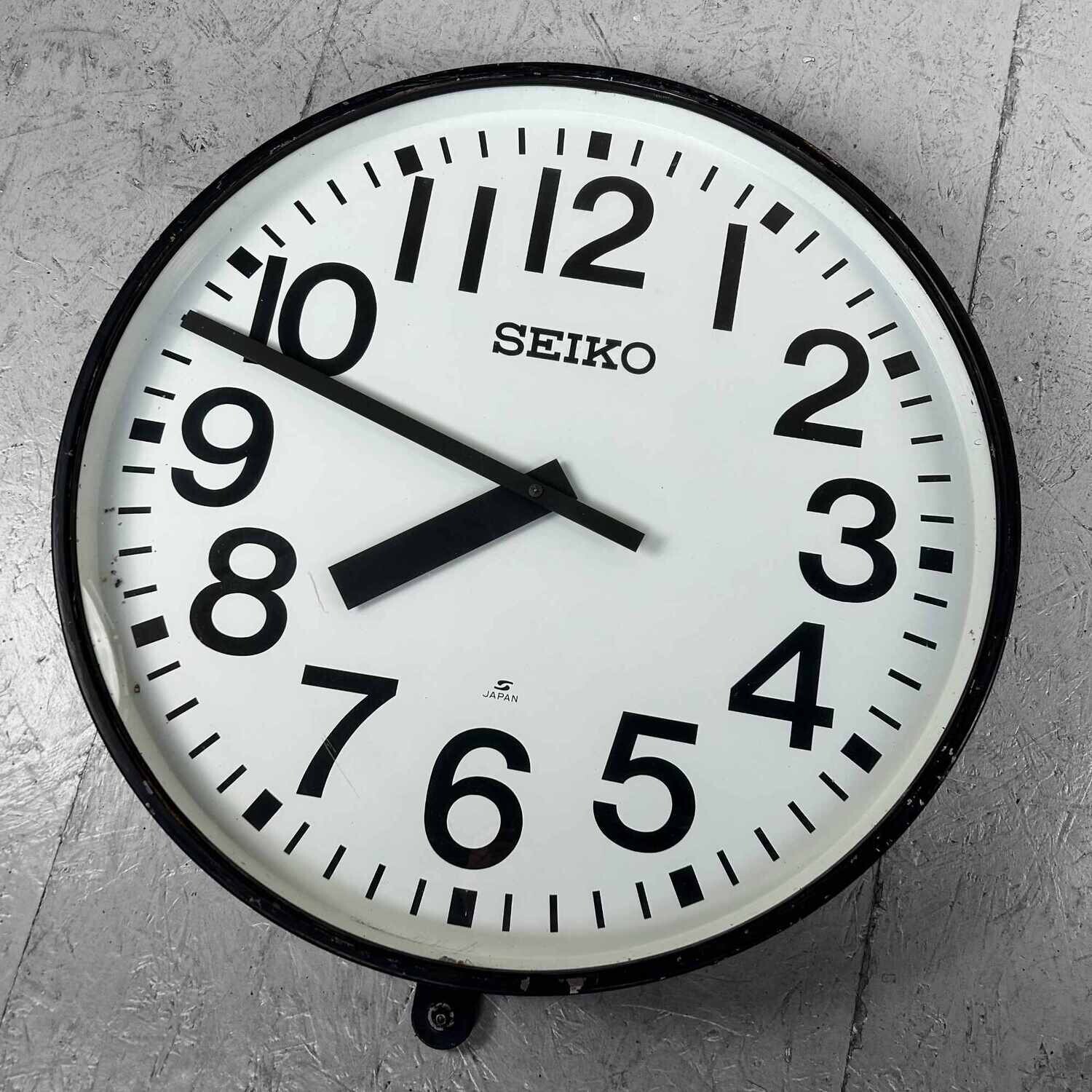 Industrial Vintage Wall Clock, SEIKO, Japan.